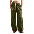 thumbnail image 2 of YanHoo Baggy Boho Harem Pants for Women Elastic Waisted Drawstring Wide Leg Sweatpants Casual Comfy Joggers with Pockets, 2 of 6