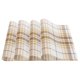thumbnail image 1 of 4 Pcs Manteles de patrón de cuadrícula PVC PET para mesa de comedor, manteles lavables de color marrón, 1 of 6