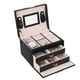 thumbnail image 1 of Joyero de 3 Niveles Joyero con Cerradura con Espejo Y Asa Caja de Almacenamiento de Joyas Portátil Organizador de Joyas para Anillos Pendientes Collares Pulseras ANGGREK  Otros, 1 of 8