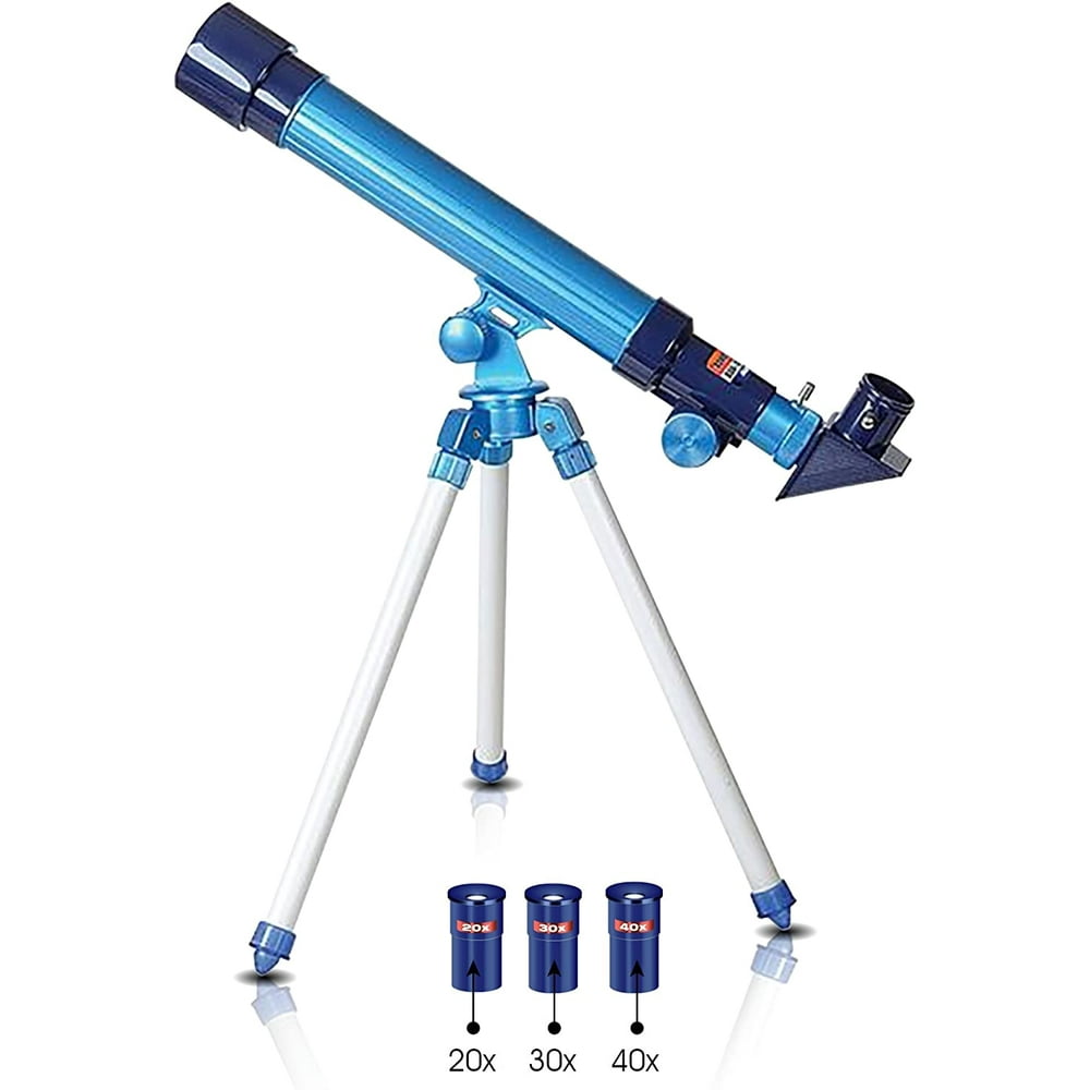 Gold Toy Telescope for Kids Set Includes 3 Magnification Lenses