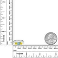 thumbnail image 6 of Gem Stone King 14K White Gold Blue Zircon & Yellow Sapphire 3-Stone Engagement Ring | 1.57 Cttw | Round 5MM and 4MM | Three Stone Wedding Anniversary Promise Ring for Women (Size 7), 6 of 6