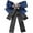 Blue Blck, variant on Women's Christmas Snowflakes Rhinestone Ribbon Big Bow Tie Red Black