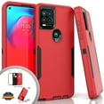 thumbnail image 2 of Xpression Cover for Apple iPhone 13 (6.1") Slim Hybrid Shockproof Silicone Rubber TPU + Hard PC Heavy Duty Three Layer Body Protection Phone Case - Red Black, 2 of 9