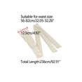 thumbnail image 4 of Cinturón Obi sólido para mujeres de tallas grandes INSPIRE CHIC, cinturón de lazo autoadherente, cinturón ancho para vestido de 22.05-32.28" color beige, 4 of 5