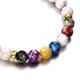 thumbnail image 2 of Pulsera colorida con cuentas de colores y cuentas de piedra natural para mujer y hombre., 2 of 6