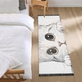 thumbnail image 3 of Yayeee Hallway Runner Rug 2'x6' Non Slip Machine Washable with Rubber Backing, White Cat, 3 of 8