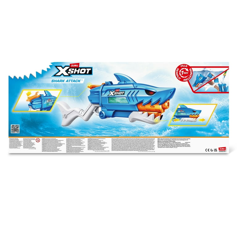 XSHOT Water Shark Attack (33ft Range & 750ml Tank) Fast Fill