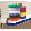 Decorative Gondola Shelving Vinyl Insert for Ticket Channel 130' x 1.25", 10 Pack, Blue