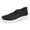 thumbnail image 2 of CAIXAI Orthopedic Dress Sneakers Women Arch Support Casual Sneakers for Women Breathable -On Low Top Walking Shoes Knit Upper Embroidery Platform Mary Janes Hands Free Soft Shoes, 2 of 8