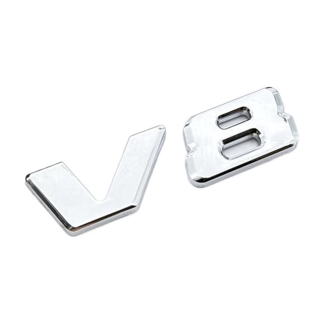 ZWP ABS Chrome Letters Car Fender Side Badge Sticker V8 Emblem Logo Decals Compatible With Mercedes G Class S600 W222 S500 W140 CL600 CLS63