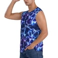 thumbnail image 3 of Lsque Blue Lightning1 Print Men's Cotton Blend Sleeveless Muscle Shirts (S-3XL)- Moisture Wicking, Odor Protection, UPF 30+,XX-Large, 3 of 8
