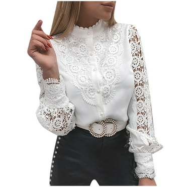 AOOCHASLIY Clearance Womens Blouses Short Sleeve Trendy Women's Lace Embellished V-neck Printing Casual Camisole Blouse Tops