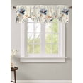 thumbnail image 2 of Tie Up Valance Curtain for Kitchen,Watercolor Blue Floral Dragonfly on Retro Rod Pocket Short Curtains Adjustable Tie-Up Shade Valances,Farm Wildflowers Window Treatment for Bathroom Living Room, 2 of 8
