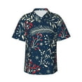 thumbnail image 2 of Goofa Merry Christmas Hawaiian Shirt for Men, Unisex Summer Beach Casual Short Sleeve Button Down Shirts,Aloha Tropical Floral print shirt-X-Large, 2 of 9