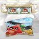 thumbnail image 5 of Pájaros Enojados Conjunto de sábanas temático, trío de piezas, cómodo y amigable con la piel, diseño único, regalo de decoración para el hogar para familiares, amigos y fans, 90 cm * 190 cm, 5 of 6