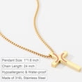 thumbnail image 3 of APSVO Gold Cross Necklace for Men Baseball Pendant Chain Stuff Accessories Items Catholic Religious Christian Birthday Fathers Day Jewelry Gifts Dad Husband Son Boyfriend Teen, 3 of 6
