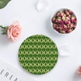 thumbnail image 4 of RYLABLUE Happy St. Patrick's Day Clover Set of 4 Round Coaster for Drinks, Absorbent Ceramic Stone Coasters Cup Mat with Cork Base for Home Kitchen Room Coffee Table Bar Decor, 4 of 5