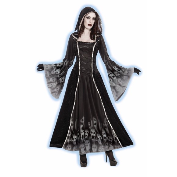 Black Forsaken Souls Women Halloween Costume Adult Standard Dress Ghost Hooded