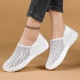 thumbnail image 3 of Rokment Womens Mens Walking Mules Tennis Shoes Unisex Lightweight Breathable Mesh Two-Ways Convertible Backless Half Slippers Sandals White Size 7, 3 of 8