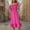 Hot Pink, variant on Flowy Dresses For Women Sevevn Women's Summer Short Dresses Short Sleeve Solid Color Loose Off-Shoulder Midi Dress Casual Dresses For Women
