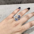 thumbnail image 2 of Natural Tanzanite Ring, Raw Tanzanite Ring, December Birthstone, Three Stone Adjustable Ring, 925 Sterling Silver, Womens Ring, Christmas, Handmade, Statement Jewelry, Rough Gemstone Jewelry, 2 of 6