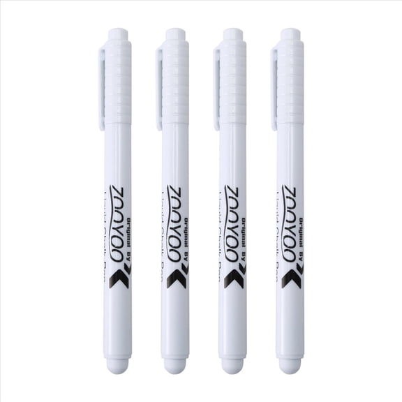 4PC Liquid Chalk Pen Marker For Glass Chalkboard Blackboard white