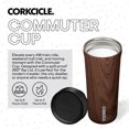 thumbnail image 2 of Taza de viaje Corkcicle Commuter Cup, madera de nogal, 500 ml, 2 of 7