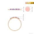 thumbnail image 4 of ANGARA Natural Half Eternity Seven Stone Amethyst and Diamond Wedding Ring in 14K Rose Gold for Women (Size-2mm) | February Birthstone, Anniversary, Jewelry Gift for Women | Natural Amethyst Ring, 4 of 9