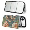 thumbnail image 6 of Wallet Case For Apple iPhone Air / 17 Pro / 17 Pro Max Series with Card Holder, PU Leather Kickstand Card Slots Screen Protector Included For iPhone 17 Series, Koi Fish Lotus Vintage, 6 of 8