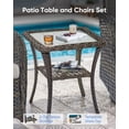 thumbnail image 6 of Unnifurnzi 6 Pieces Patio Bistro Set Outdoor Swivel Rocker Patio Chairs with Side Table Patio Furniture for Deck Porch Garden Balcony Poolside-Black/Beige, 6 of 7