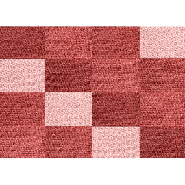 Ahgly Company Tapis d'Intérieur Rectangulaire Rouge Lavable en Machine, 8 Pieds x 10 Pieds