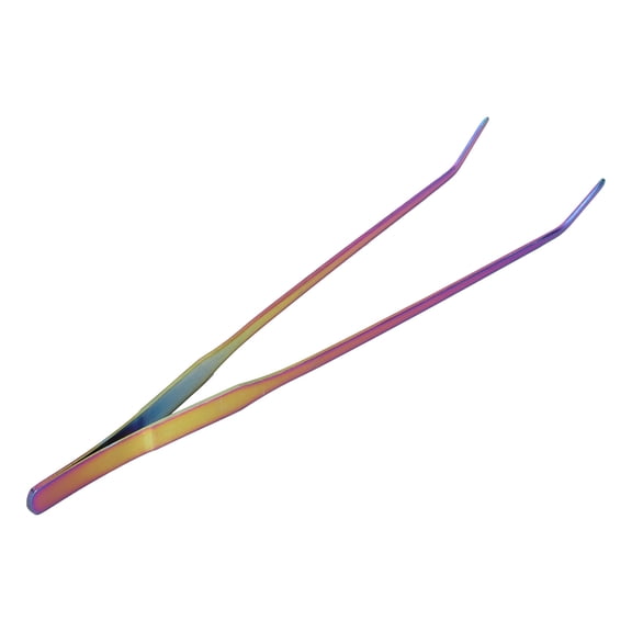 Fish Tank Long Tweezers, Reptile Feeding Tongs Stainless Steel Tweezers  For Kitchen For Aquarium 27cm Curved Tweezers