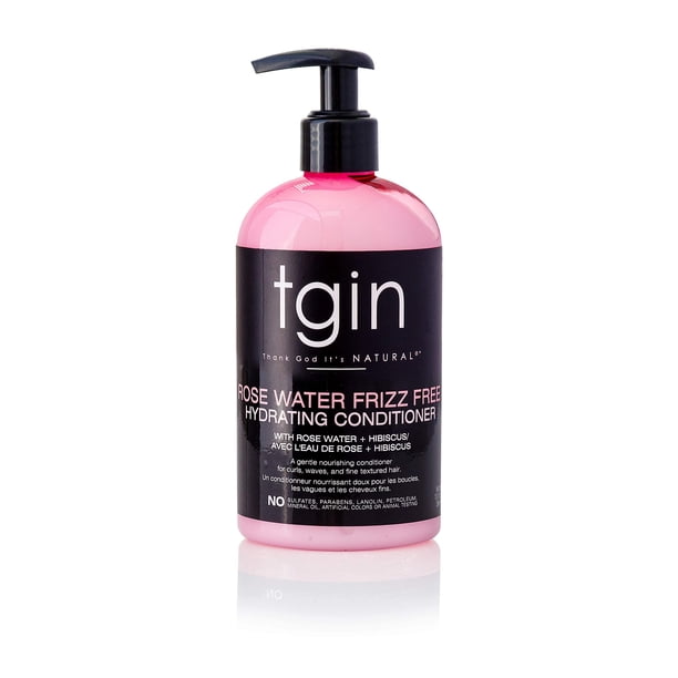 tgin Rose Water Acondicionador hidratante sin encrespamiento para rizos - Ondas - Ideal para cabello de baja porosidad - Cabello fino 13oz