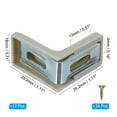 thumbnail image 2 of Uxcell Metal Corner Braces L-Shape Bracket Right Angle Board Holder Gray, 2 of 7