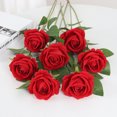 thumbnail image 2 of Hongchun Red Rose Artificial Fake Flower Decoration for Home Party, 2 of 5