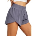 thumbnail image 3 of Cueply Women's Running Shorts High Waisted Athletic Gym Workout Shorts with Liner Zipper Pockets, 3 of 7