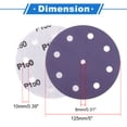 thumbnail image 6 of Unique Bargains 50 Pcs Sanding Discs 5" 9 Hole 150 Grit Hook and Loop Sandpaper Durability Ceramic Polyester Film Purple, 6 of 7