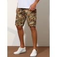 thumbnail image 2 of Unique Bargains Men's Animal Printed Shorts Regular Fit Summer Golf Shorts Pants 28 Tiger Print, 2 of 6