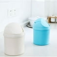 Mini Small Round Plastic Trash Can, Multifunction Household Shake Lid