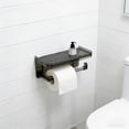 thumbnail image 6 of Amketima No Drill Bathroom Toilet Paper Holder with Shelf Acrylic Aluminum Wall Mounted 7.28 Inch for Tissue Roll Storage Phone Wipes, 6 of 6