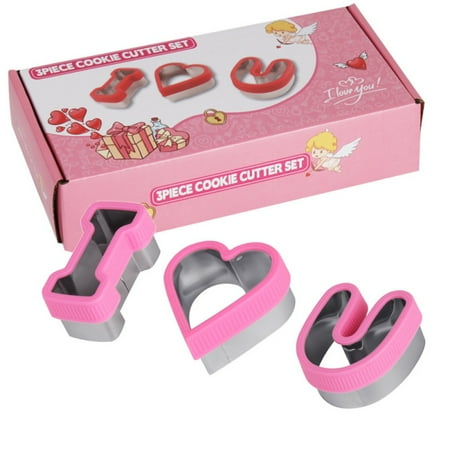 

3 Pieces Red Valentine s Day Stainless Steel Molds 3 Styles Heart Molds for Cake Chocolate Soap Candle Making and Valentine s Day Party Supplies