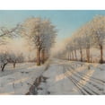 thumbnail image 2 of Boris Vasilievich Bessonov 18x15 Black Ornate Wood Framed Double Matted Museum Art Print Titled - Winter Sunset, 2 of 5