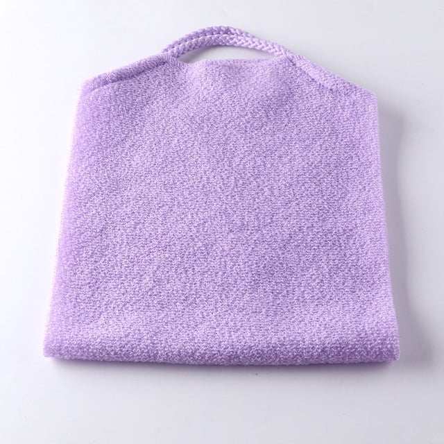 Toalla exfoliante trasera con mango largo para limpieza profunda - Esfoliante corporal de nylon engrosado para exfoliación en duchas y baños