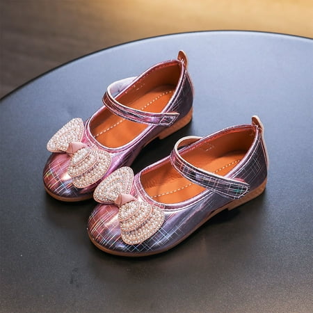 

Cathalem Toddler Shoes Size 4 Fashion Autumn Girls Casual Shoes Flat Lightweight Rhinestone Bow Cute Toddler Boot Girls Pink 2.5 Years