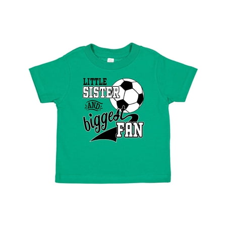 

Inktastic Little Sister and Biggest Fan- Soccer Player Gift Baby Girl T-Shirt