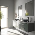 thumbnail image 3 of Vigo VGT462 Matte Black 16-1/2" Glass Bathroom Vessel Sink, 3 of 5