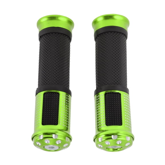 Unique Bargains 23 x 25 mm Universal Motorcycle Hand Grips Cover Non Slip Aluminum Alloy Rubber Handlebar Grips for Motorcycle Scooter Bicycle ATV Green 1 Pair