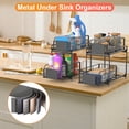 thumbnail image 2 of VAVSEA 2 Pack Metal Under Sink Organizers and Storage, 2 Tier Under Double Sliding Cabinet Organizer for Kitchen, Bathroom, Black, 2 of 9