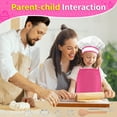thumbnail image 3 of 11 Pcs Kids Aprons for Girls Boys, Kids Cooking and Baking Sets, Chef Hat Apron Pretend Play Set for Toddlers Age 3-8, Pink, 3 of 7