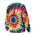 thumbnail image 6 of Yuyamidu Tie-dye Oversized Sweatshirt for Women Fashion Hoodie Sweatshirts with Pockets Casual Workout Pullover Fall Spring Winter Long Sleeve Crewneck Shirt Dating Travel Office Tops 2XL, 6 of 7